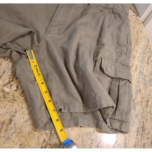 Duluth Trading Co Shorts Mens 38 Green Firehose?? Canvas Cargo Utility 7" inseam - Picture 5 of 10